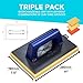 Peygran Grouting Bucket Kit - Includes 20L (5.2 gal.) Bucket, Triple Pack PRO Sponge Float, Grout Float, and Wheels, Essential Tool Set for Ceramic Tile Work and Cleaning Grout from Walls and Floors