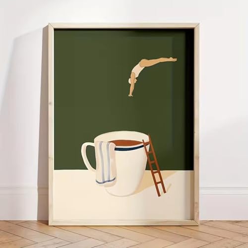 Affiches rétro de plongée sous-marine encadrées 70x100 cm XINBAO