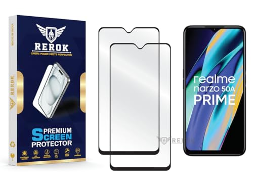Image of Gorilla Tempered Glass Screen Protector Compatible with Realme Narzo 50A Prime [Pack of 2] | Edge-to-Edge, Bubble-Free, Case Friendly, Easy Installation Kit