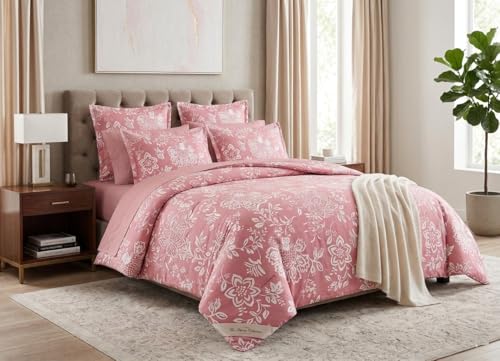 Image of 220 GSM Ultra-Soft Luxury AC Comforter Set Double Bed | 90x100 Inch | Includes 1 Comforter, 1 Bedsheet & 2 Pillow Covers | All-Season Premium Bedding Set (Aarchid Pink)