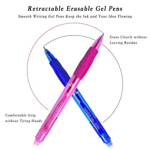Set de 12 bolígrafos borrables de gel multicolor 0.5 mm miniatura 2