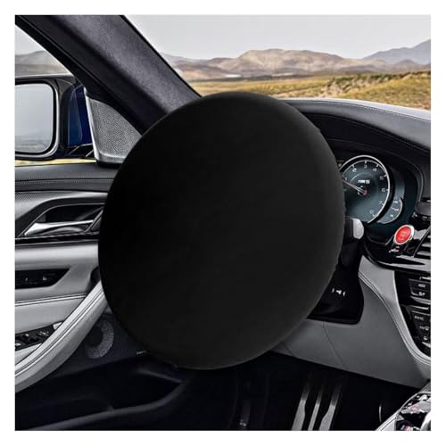 Car Steering Wheel Cover Sun Shade, Anti-Heat Steering Wheel Protector, Universal 18 Inch Auto Steering Wheel Sun Block Cover, Steering Wheel Shield Accessories for Most Car Truck SUV (Black)