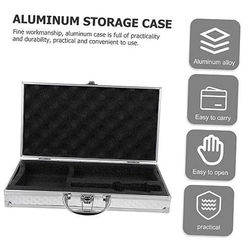 Aluminum Alloy Toolbox Portable Hard Shell Case for Men Metal Case Lock Briefcase for Tools3