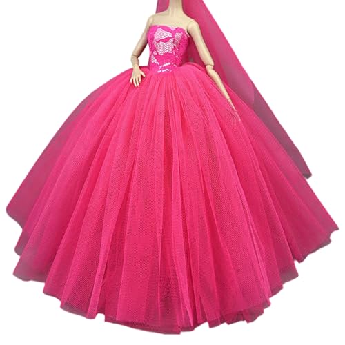 Tmboryuu Adorable Robe Bouffante sans Bretelles, Robe de Princesse de fête pour poupées de 6...