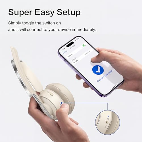 Image of Bluetooth Headset, Wireless Headset with Mic for Work, Noise Cancelling Microphone, USB Dongle,Charging Stand, Mute Button for PC, Zoom, Teams, Office & Call Center, Cell Phones, Work from Home