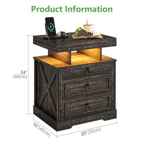 WOOVIVS Side Table with Gun Drawer Review image 3