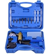 DAYUAN Automotive Hand Held Vacuum Pump Brake Fluid Bleeder Tester Set Vacuum Gauge Tool Kit with...