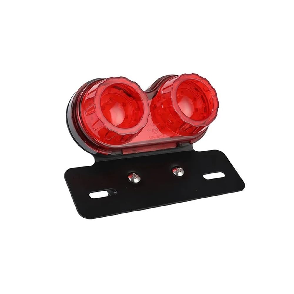 Moto luce freno stop Luci Di Segnalazione Universali Per Moto 12V Fanale Posteriore Doppio Per Moto Lampada Posteriore LED Fanale Posteriore Integrato Targa Doppia Luce