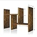 Jerry & Maggie Desktop Organizer Office Storage Rack Adjustable Wood Display Shelf Free Style Double H, Multi-Functional Mini Bookshelf for Desk Natural Stand (Natural Wood Tone)