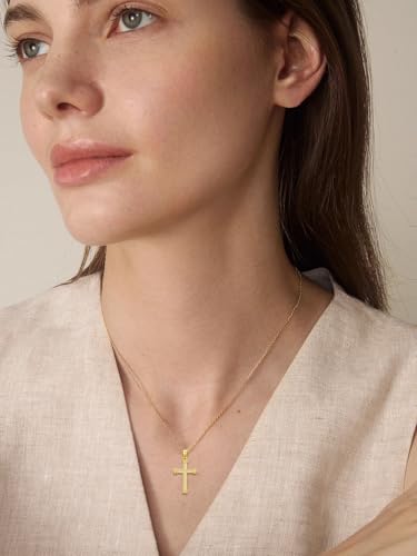 KQ&TTENG 14K Gold Cross Necklaces for Women Dainty Cross Necklace Faith Pendant Jewelry Gifts, 18"+2" Chain4