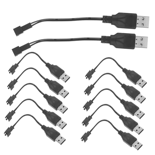 BESPORTBLE 12 Pièces Câble USB de Charge pour Jouets Électriques et Rc Adaptateur Alimentation et Compatible pour Machine à Bulles et Voitures...