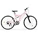 Betterdland Mountain Bike, 26 inch Outdoor Bikes,7-Speed &High-Carbon Steel Cycing Bicycles, Dual Suspension Fork for Men Women Adult, MTB Bicycle with Adjustable Ergonomic Seat Pink