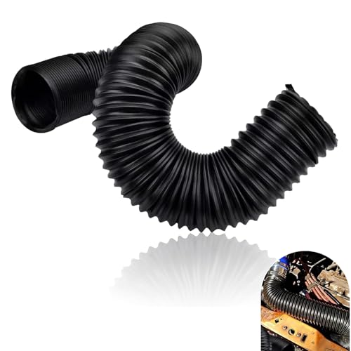 Titwaye Cold Air Intake Hoses, 76MM/3Inch Insulated Flexible Duct Hose, High Flow Adjustable Air Intake Duct Tube, Universal for Most Cars Trucks (Black)