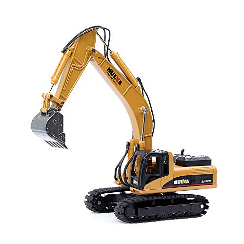 duturpo 1/50 Scale Diecast Crawler Excavator, Metal Construction Vehicle Models Toys for Kids