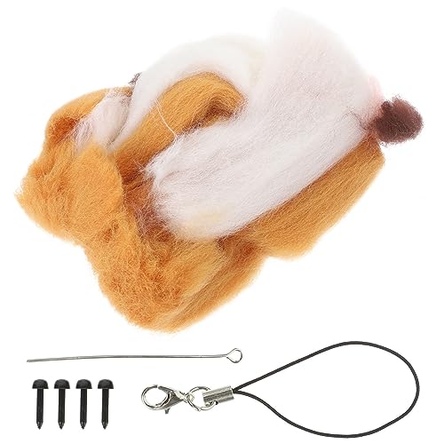 1 Set Felt Fun Mold Kit DIY Crafts DIY Kits Felt Doll Outfit Sets Suit DIY Needle Felting Material Handmade Felting Material DIY Wool Felt Kit Corgi Wool Dog Doll Cat Set