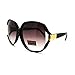 SA106 Womens Extra Oversized Round Designer Fashion Exposed Lens Butterfly Sunglasses Black Smoke