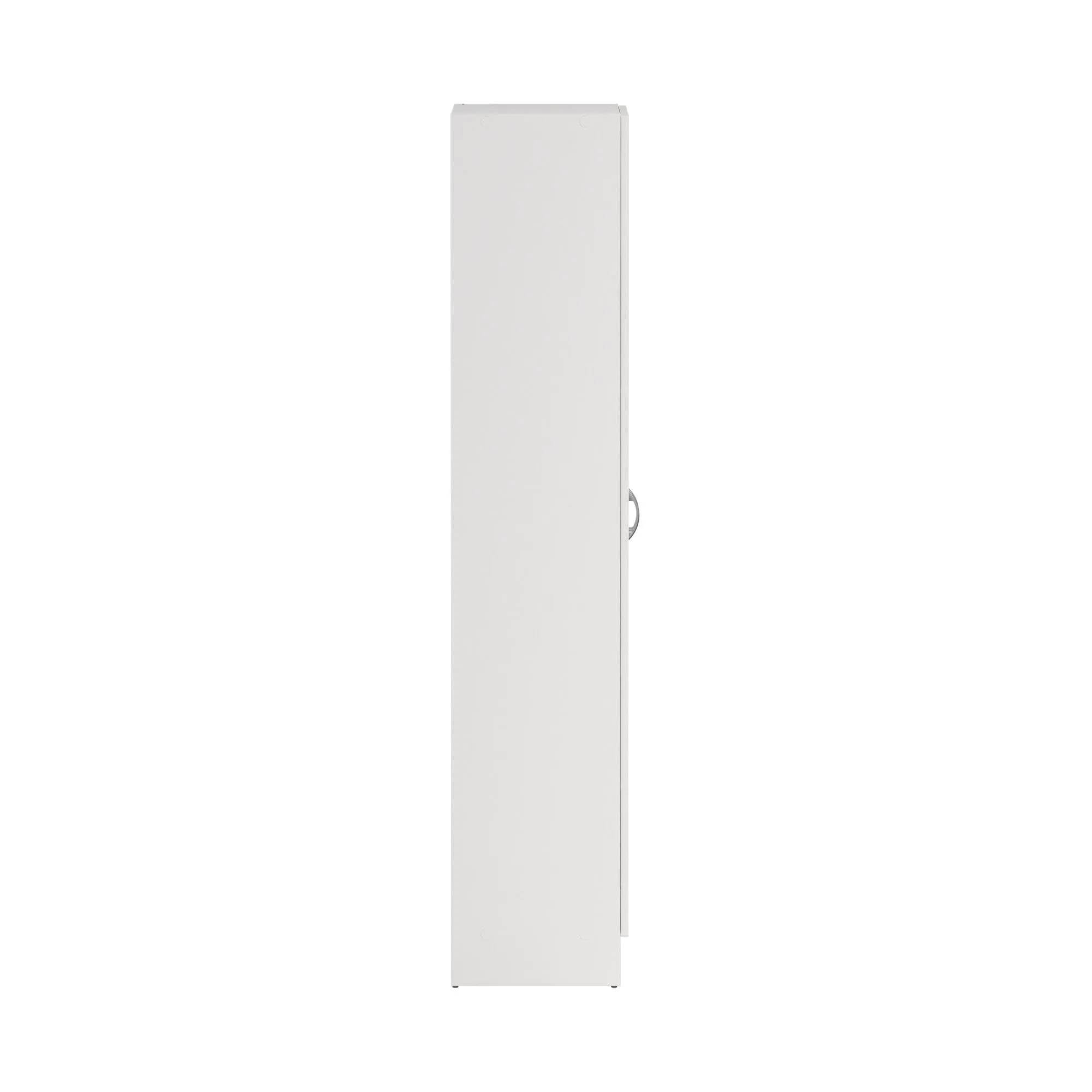 Bissolo Casa Scarpiera Mobile Multiuso Focus 2 Ante – 69,2x34,6x170,4 cm, 5 Ripiani Regolabili, Laminato Bianco, Design Moderno