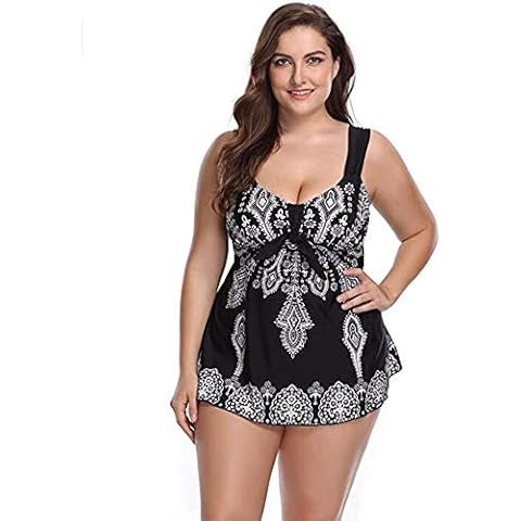 Divgdovg Conjunto Bikini Mujer Estampado Floral Falda Verano Tankini Cover