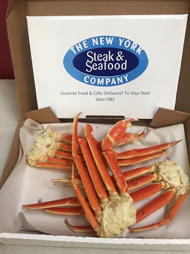 New York Steak & Seafood Snow Crab Clusters - Frozen Fresh Snow Crab Clusters - 10-12 oz. per Cluster - Frozen Crab Clusters (2.5 lbs., 3-4 clusters)