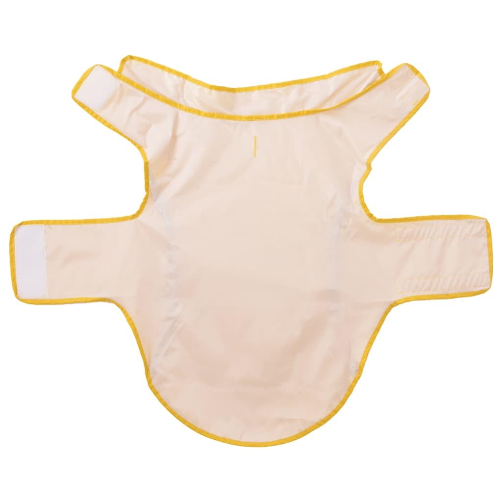 Płaszcz przeciwdeszczowy dla psa, żółty, z poliestru z paskami odblaskowymi, rozmiar XL na szyję 54 cm, obwód klatki piersiowej 60-78 cm, długość pleców 55 cm, wodoodporny, ochrona przed