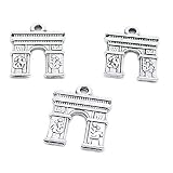 40 Pieces Antique Silver Plated Jewelry Charms GY04784 Triumphal Arch