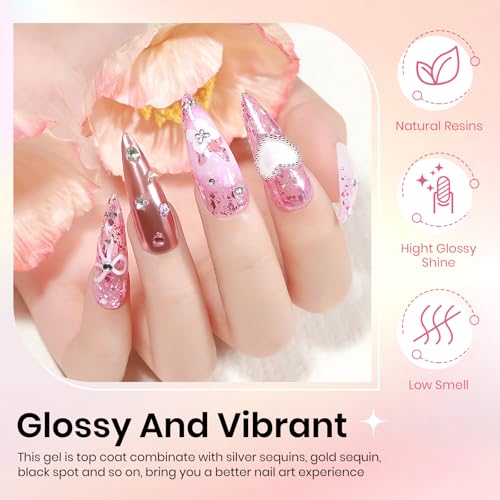 Esmalte Gel Top Coat Brillante 4 Colores 7ml miniatura 5
