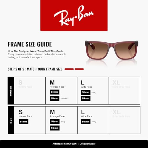 Image of Ray-Ban RB4165 Justin Classic Square Sunglasses for Men for Women