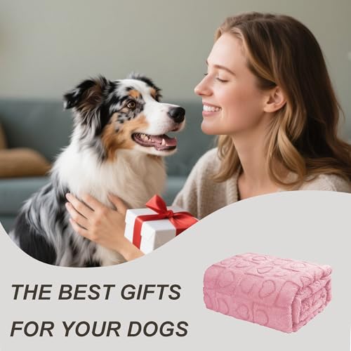 gogobunny Calming Plush Dog Cat Blanket 300GSM Coral Fleece, Ultra-Soft Machine Washable Pet Bedding for Small Medium Dogs Cats Puppies Kittens (Pink, 30x40) - Image 6