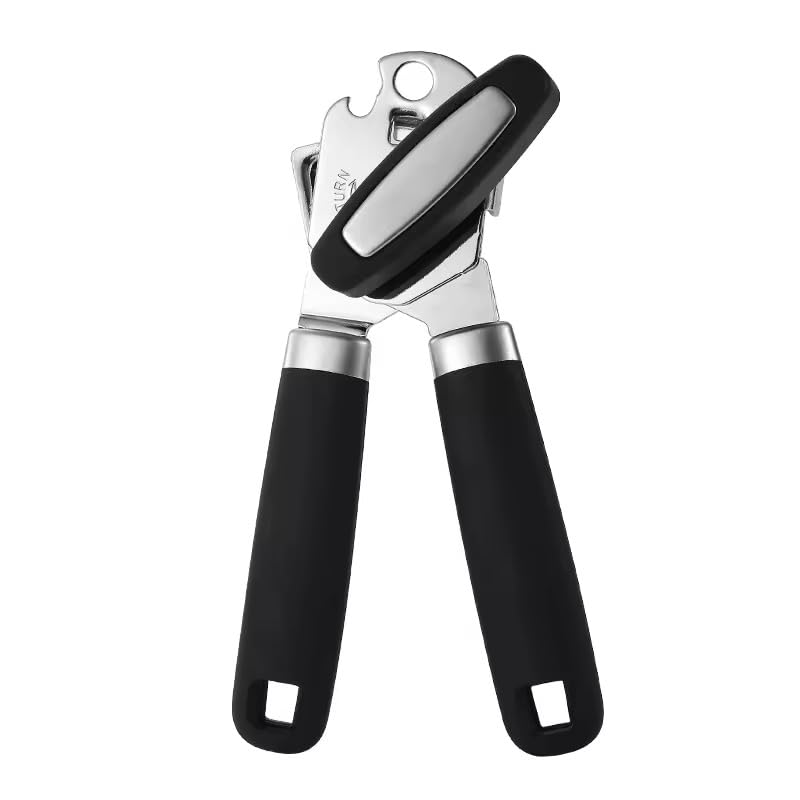Magnetic Manual Can And Bottle Opener With Sharp Cutting Wheel Blade For Smooth Edge,Heavy Duty Stainless Steel With Oversize Knob for Easy Turn.Multifunctional Kitchen Tools.