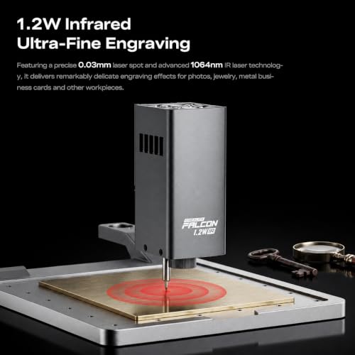Image of Creality Falcon A1C 1.2W IR Laser Module, Infrared Laser Engraving Module for Metal & Plastic, Swap Lasers in Seconds Without Tools, Ideal for Personalized Engraving on Jewelry, Stainless Steel etc