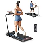 THERUN Walking Pad, 2 in 1 Foldable Treadmills for Home, 2.5HP Under Desk with Handle Bar, 16" Widened Running Belt, with Remote Control