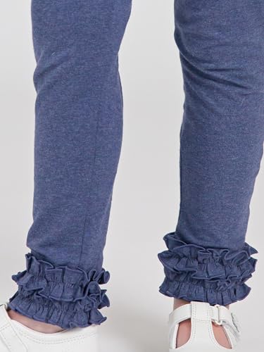Image of RuffleButts Toddler Girl Merry & Bright Ruffle Leggings - Ankle Leggings