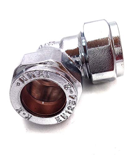 15mm Compression Chrome Plated Elbow - Bag of 2