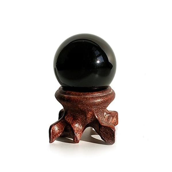 Mina Heal Obsidian-Kristallkugel für Fengshui, Meditation, Steinheilkunde, Wahrsager-Kugel, Innendekoration, 100…