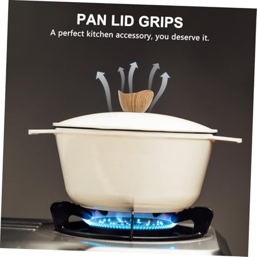 Boutons de couvercle de casserole en bakélite effet bois pour poêles et faitouts (x4)