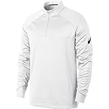 Nike Men's Therma Fit Top Half Zip Core Golf Pullover (White/White/Htr/Black, X-Large)