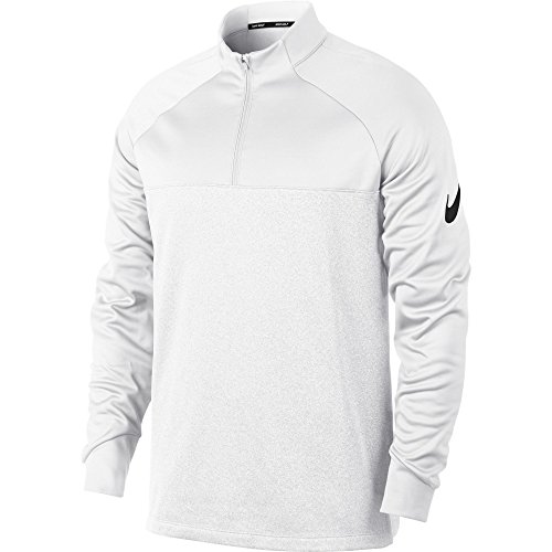 NIKE Therma Core Half-Zip Men's Golf Top (White/White/Heather/Black, X-Large)