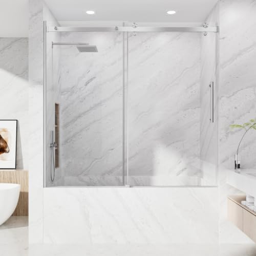 Frameless Bathtub Shower Door 56-60