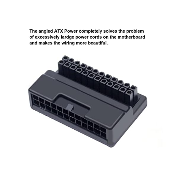 Chenyang Overmold ATX 24 Pin bis 24 Pin 90 Grad abgewinkelter Stromadapter für Desktop Motherboard PC Netzteil – Bild 7