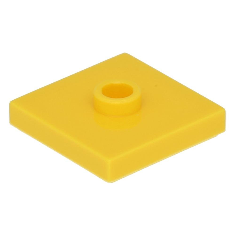LEGO Plate, Modified 2 x 2 with Groove and 1 Stud in Center (Jumper) Part number 87580 (Lime, 100, Bricks) โ image 1
