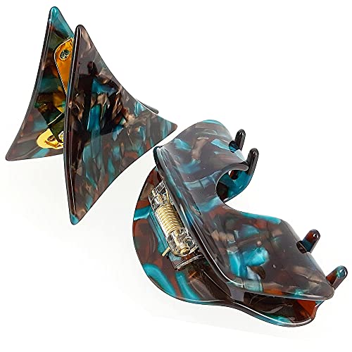 Set of 2 Assorted Prestige Hair Clips for Women Hair Jewelry Acetate Cellulose Tortoise Shell, Trendy Hair Accessories - Image 3