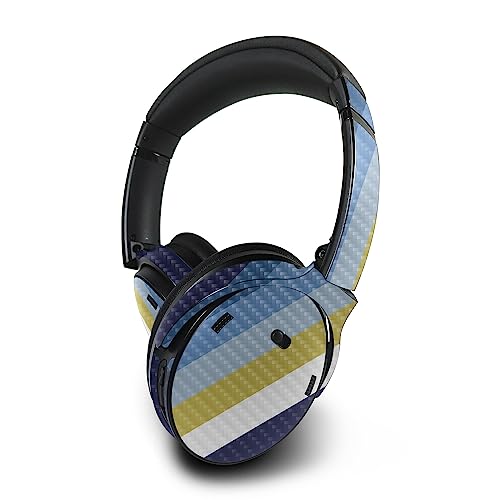 Image of MightySkins Carbon Fiber Skin Compatible with Bose QuietComfort 45 Headphones Cool Stripes | Protective, Durable Textured Carbon Fiber Finish | Easy to Apply | Made in The USA