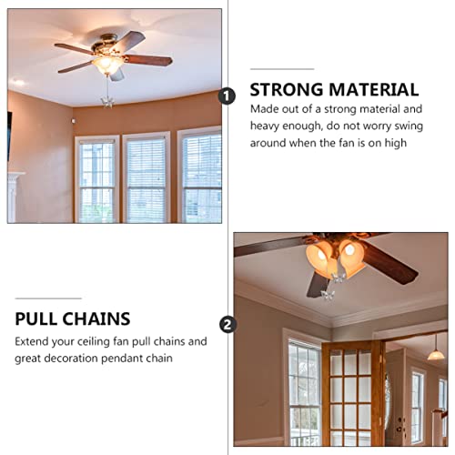Image of ORFOFE 2 Pcs Inches Butterfly Pendant Light Chain Extension Decorative Ceiling Fan Pull Chains Extenders