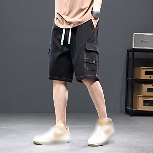 Shorts de vêtements de sport d'été noirs décontractés grande taille homme