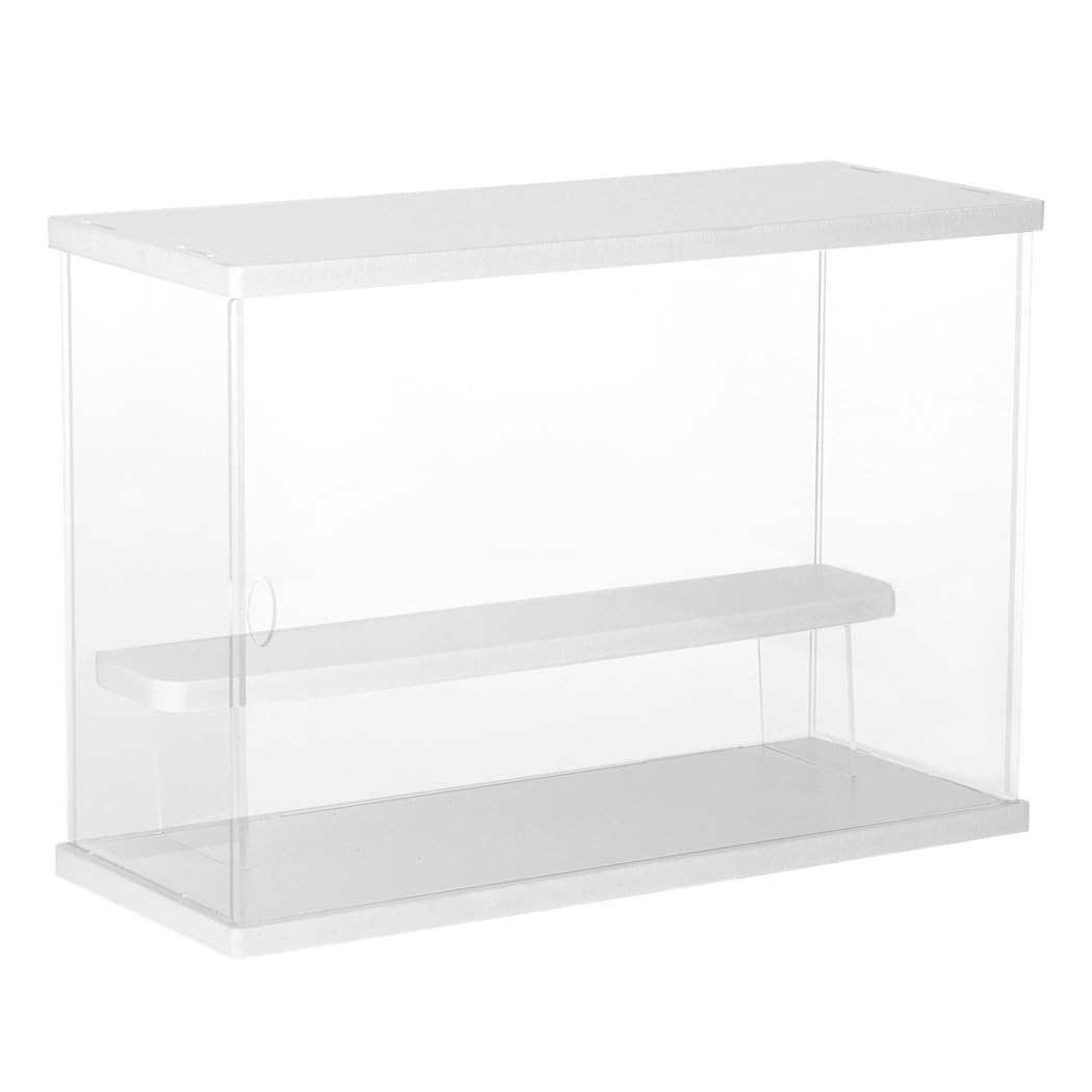 Acrylglas-Vitrine für Sammlerstücke, transparente Aufbewahrungsbox mit Tür, staubgeschützter Display-Würfel für Actionfiguren, Tischvitrine für Spielzeug, Miniaturen und Modelle