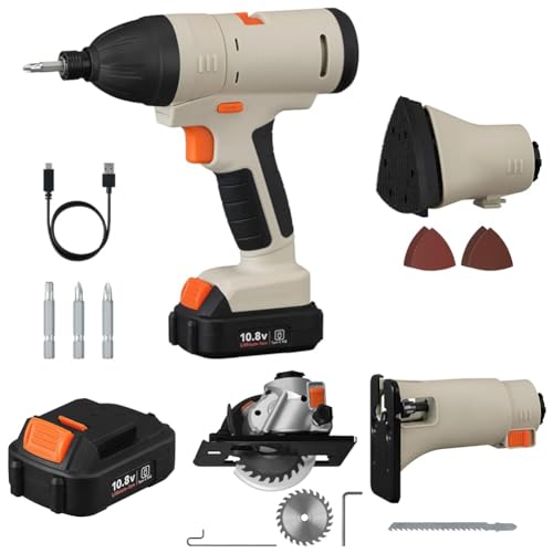 【セット買い】アイリスオーヤマ 10.8V マルチギア 充電式インパクトドライバーセット+サンダーヘッド+ ジグソーヘッド+丸ノコヘッド+充電式リチウムイオンバッテリー18V