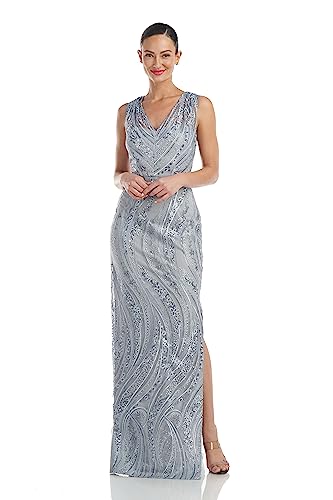 Image of JS Collections Women's Rosalynn V-Neck Column Gown
