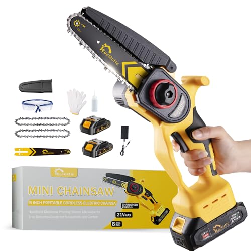 Mini Chainsaw Cordless 6-Inch, 21V Small Chainsaw with...