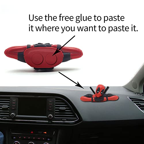 Zktsry 3 Pcs Deadpool Car Accessories,Classics Anime Figures Model For Home, Car, Desk And Computer Decorations (3 Sets) #TOP2