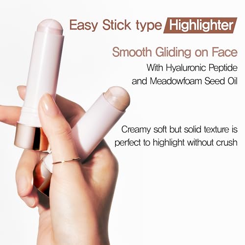 Image of Espoir Be Glow Shading Stick Highlighter #1 Sunshine│Creamy Solid Texture & Smooth Gliding on Face with Hyaluronic Peptide, Natural Contour Color for Daily Radiant Makeup, Subtle Shimmering